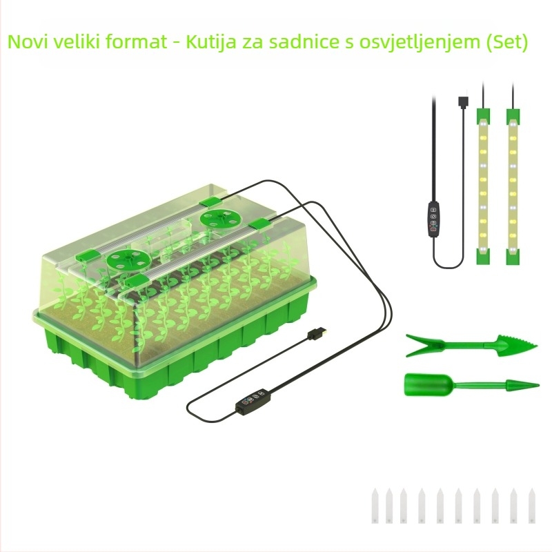 Kutija za sadnju/klijanje – plastika otporna na koroziju, 12 pretinaca, stolna ili podna upotreba, kućni vrt