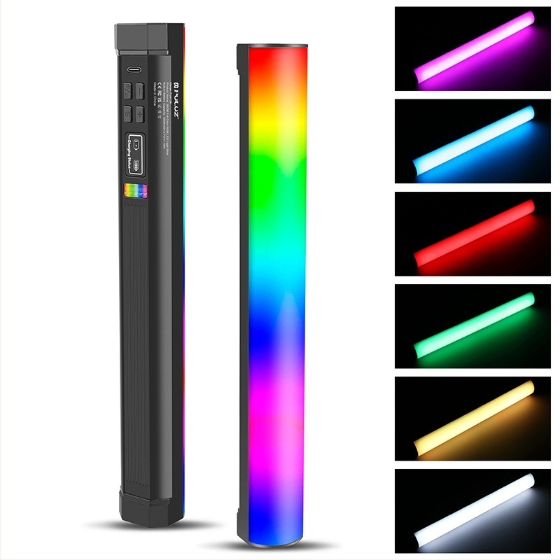 LED rasvjeta za fotografiju i livestream, prijenosno RGB rasvjetno svjetlo, model PU4134, marka Puluz/Fat Cow, plastično kućište, težina 0,576 kg, predstavljen 2022