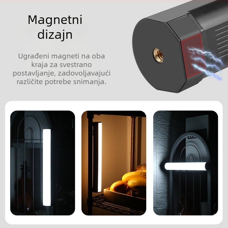 LED rasvjeta za fotografiju i livestream, prijenosno RGB rasvjetno svjetlo, model PU4134, marka Puluz/Fat Cow, plastično kućište, težina 0,576 kg, predstavljen 2022