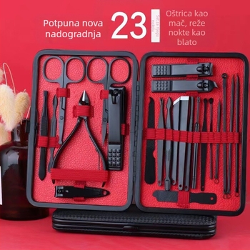 Set alata za rezanje noktiju za kućnu upotrebu, nehrđajući čelik, kliješta za nokte u obliku sokolovog kljuna, kompletan pedikurni set, mogućnost otiska logotipa