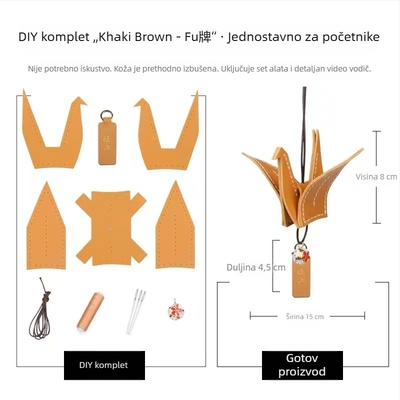 DIY kožni talisman – komplet za ručnu izradu dara za Dan oca, Dan majke i Dan učitelja