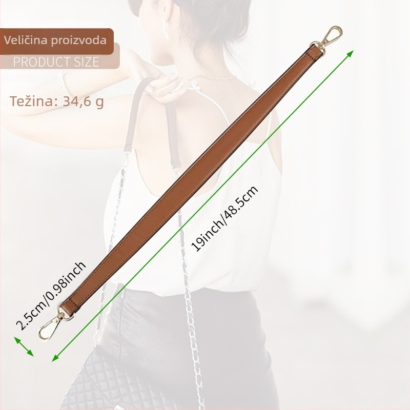 PU remen za torbu, odvojivi, šivenje i uljna obrada, otporan na habanje, prilagođeni logotip