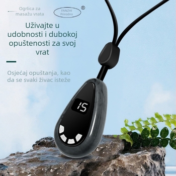 Cervikalni masažer s toplinskim kompresom i EMS mikrostrujom, baterijsko napajanje, model JZY-001, 58 g