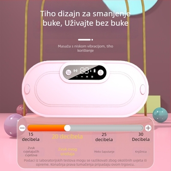Grijajući pojas za trbuh s vibracijskim masažom, model Y20, punjivi, funkcija timera, temperatura 50–60°C