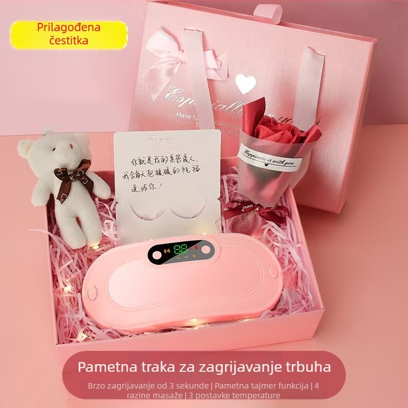 Grijajući pojas za trbuh s vibracijskim masažom, model Y20, punjivi, funkcija timera, temperatura 50–60°C