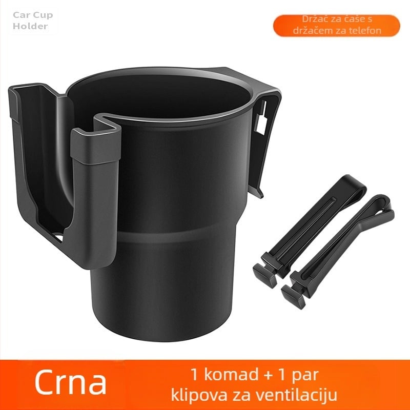 CHISHAN automobilni višenamjenski držač čaše, montira se na ventilaciju, PP materijal, model Novi držač za čaše, kompatibilan s otvorima za zrak, stražnjim naslonom i središnjom konzolom