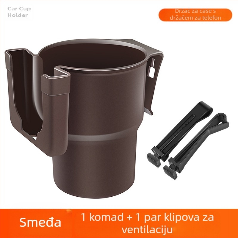 CHISHAN automobilni višenamjenski držač čaše, montira se na ventilaciju, PP materijal, model Novi držač za čaše, kompatibilan s otvorima za zrak, stražnjim naslonom i središnjom konzolom