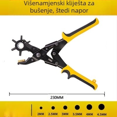 Bušač rupa za kaiševe – Višenamjenski kliješta za bušenje kaiševa, alat za bušenje kaiševa, krom-vanadijska čelična legura