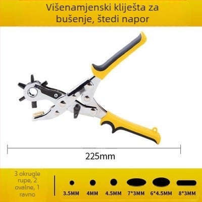 Bušač rupa za kaiševe – Višenamjenski kliješta za bušenje kaiševa, alat za bušenje kaiševa, krom-vanadijska čelična legura