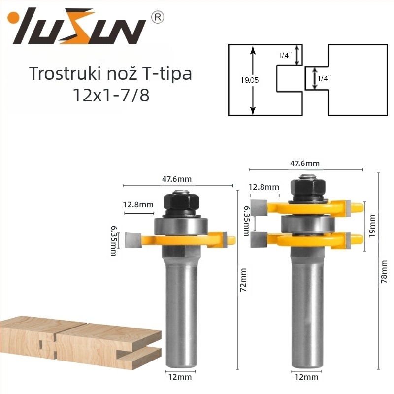 Fresa za mortise i tenon — Fresa s T-pločom za drvo