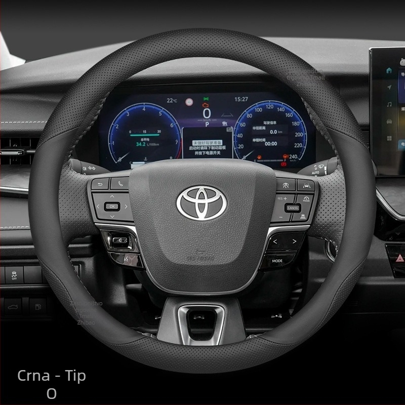 Navlaka za volan automobila – sportski stil, univerzalna za sve sezone, od goveđe kože.