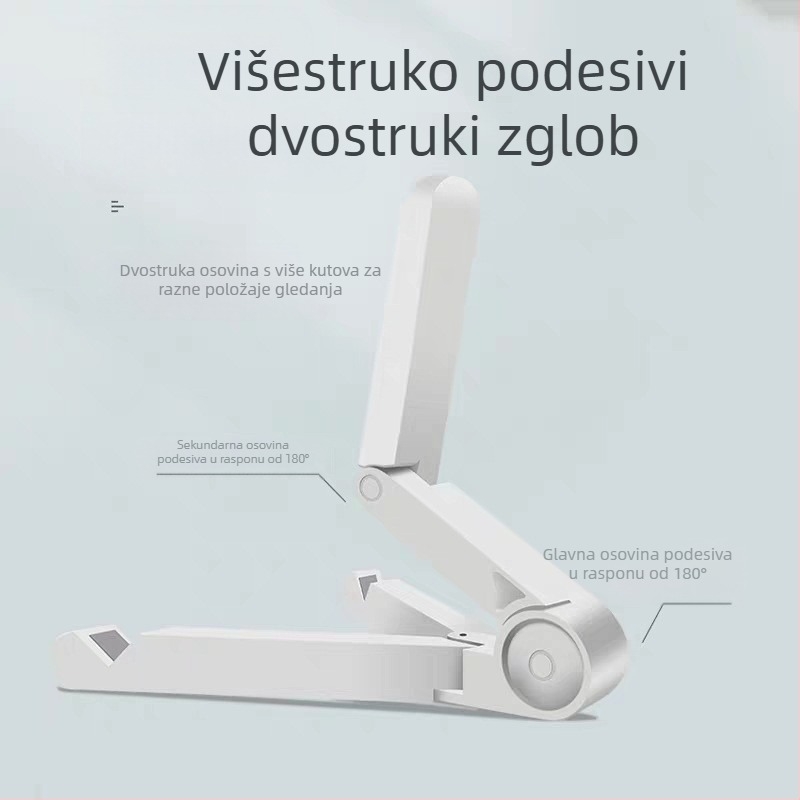 Stolni držač za telefon i tablet, sklopivi, višenamjenski, kompaktan i prijenosan za gledanje serija i live streama