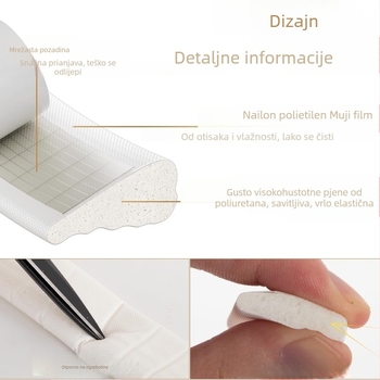 Jin qilai samoljepljiva brtvena traka za klizne prozore i donju ivicu vrata, zvučno izolacijsko brtvljenje, podrijetlo: Qinghe County, Kina