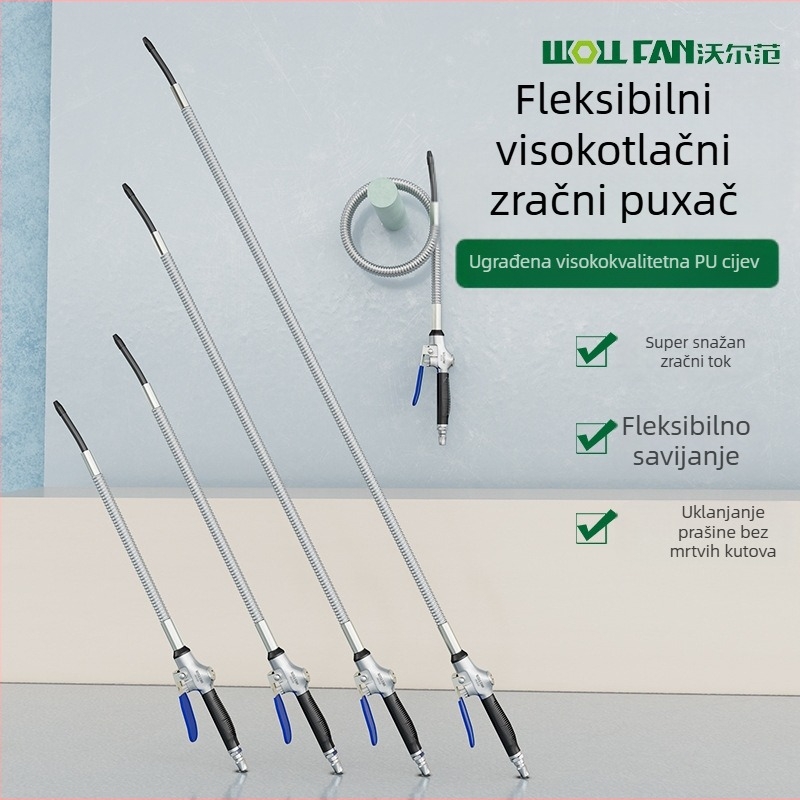 Wallvan sklopivi pneumatski pištolj za puhanje prašine, aluminijski spoj, univerzalno za čišćenje i uklanjanje prašine