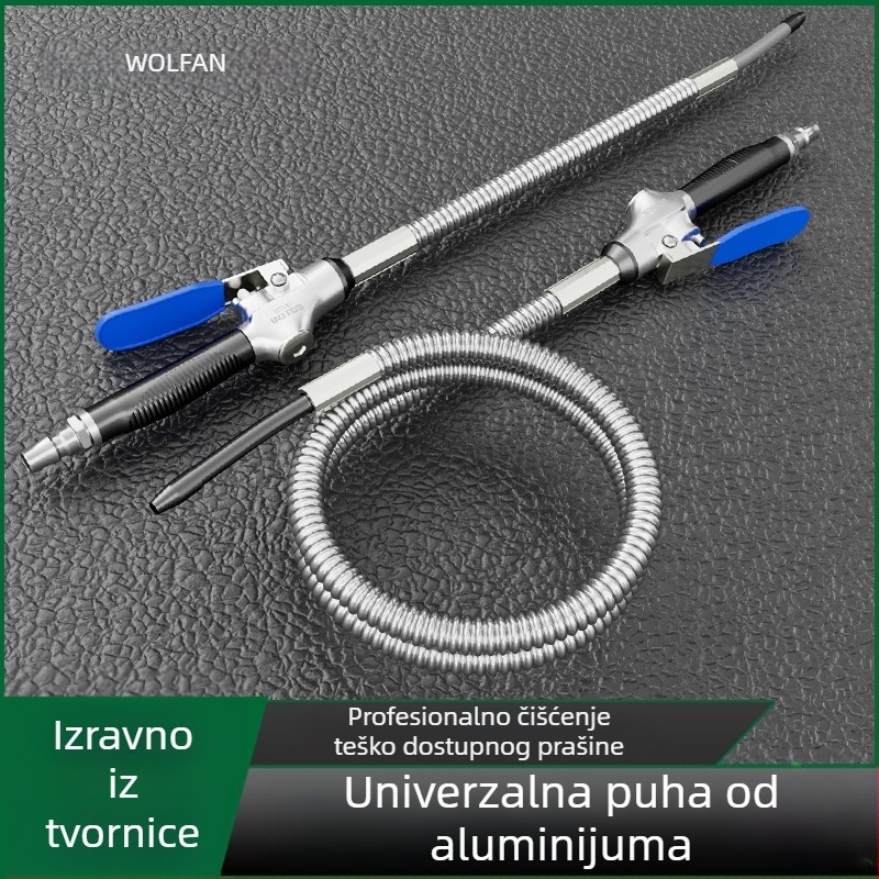 Wallvan sklopivi pneumatski pištolj za puhanje prašine, aluminijski spoj, univerzalno za čišćenje i uklanjanje prašine