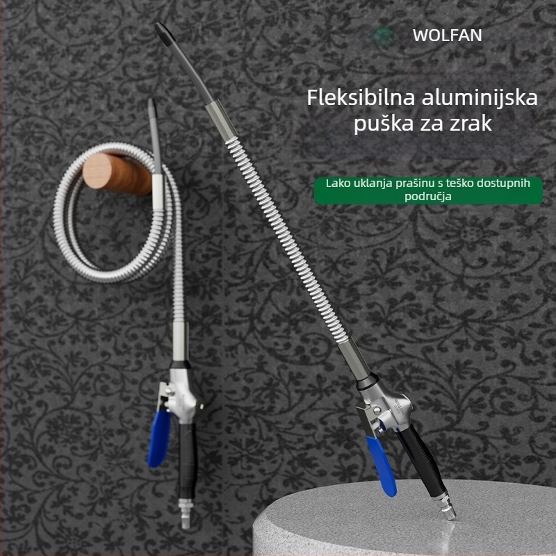 Wallvan sklopivi pneumatski pištolj za puhanje prašine, aluminijski spoj, univerzalno za čišćenje i uklanjanje prašine