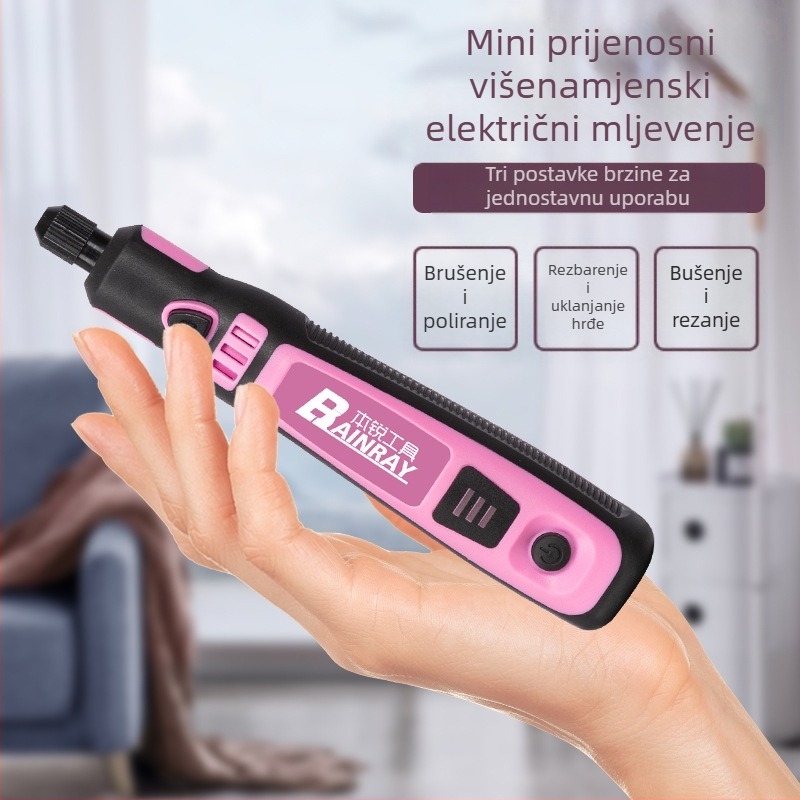 Električni mlin za poliranje – Li-ion punjiv, 3.6V, fiksna brzina, DIY poliranje i rezanje