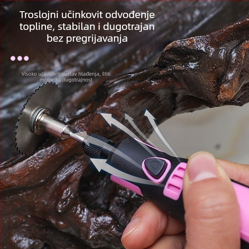 Električni mlin za poliranje – Li-ion punjiv, 3.6V, fiksna brzina, DIY poliranje i rezanje