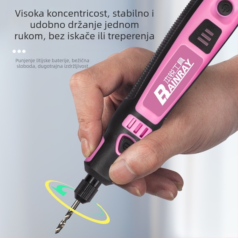 Električni mlin za poliranje – Li-ion punjiv, 3.6V, fiksna brzina, DIY poliranje i rezanje