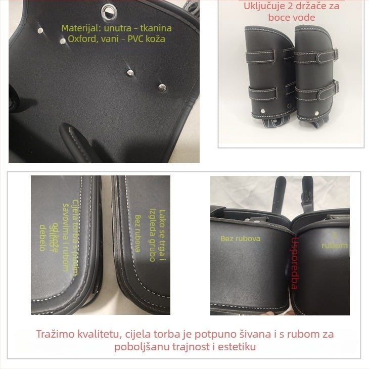 Bočna torba za motocikl - koža, DUKE.ARMOR, Vojnički paket, 21152193301, Prilagodba obrade