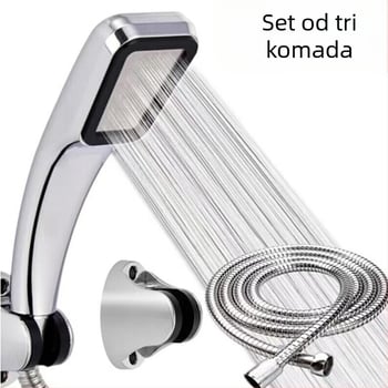 Tuš glava s 300 rupa, pojačani tlak, ABS materijal, zidna ugradnja, UV premaz