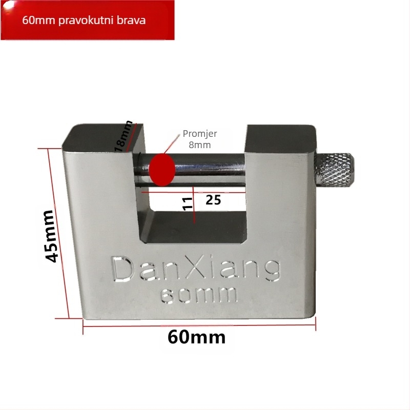DanXiang E Type sigurnosna brava, željezna, za ormariće imovine, arkadne strojeve i vrata, moderan minimalistički dizajn