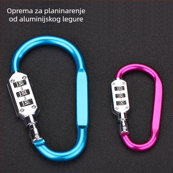 Mehanička zaključavajuća kopča za ruksake i kacige, aluminijska legura, model NF6301, marka LOCK NF/Newfield, debljina zaključne šipke 6 mm