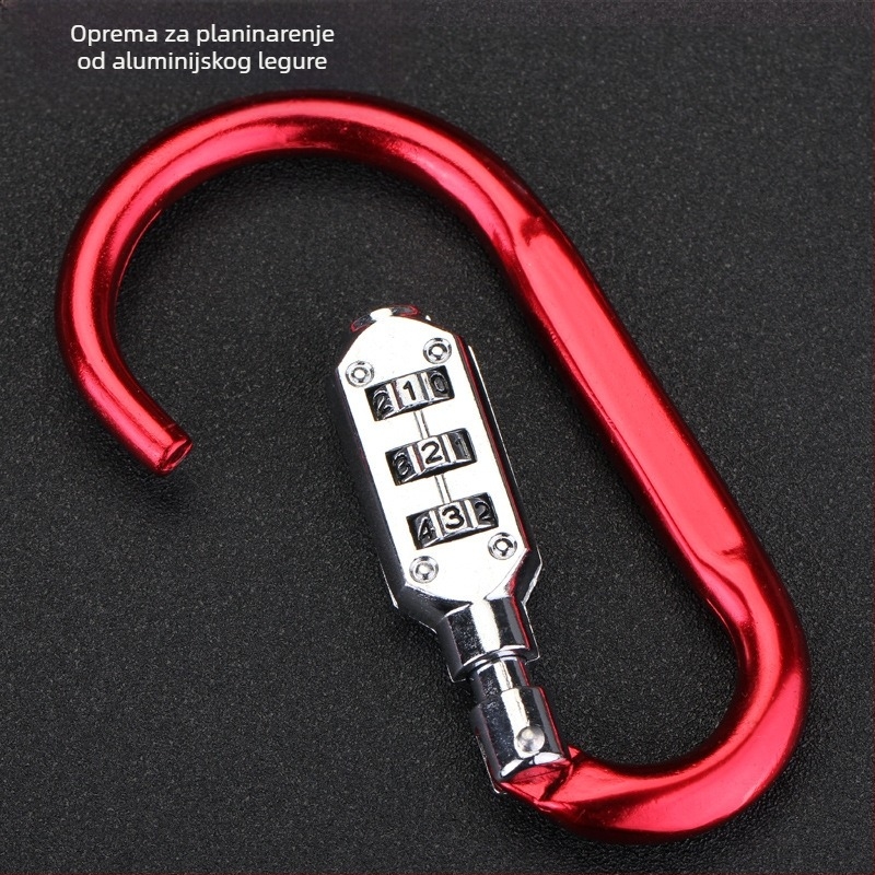 Mehanička zaključavajuća kopča za ruksake i kacige, aluminijska legura, model NF6301, marka LOCK NF/Newfield, debljina zaključne šipke 6 mm