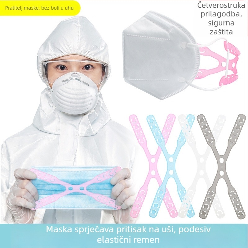 Dodatak za zaštitu ušiju za masku s prilagodljivom kopčom, stražnji nosač, materijal oppopp, unisex odrasli