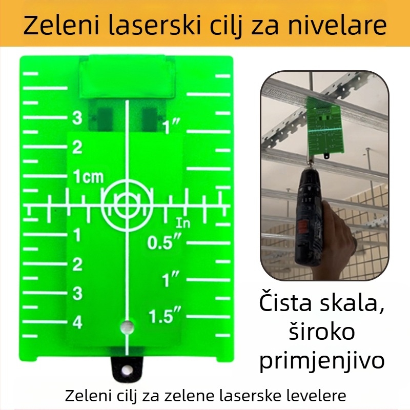 Laser nivo s magnetskom ciljanom pločom i infracrvenim i vidljivim laserskim zrakama za postavljanje na strop
