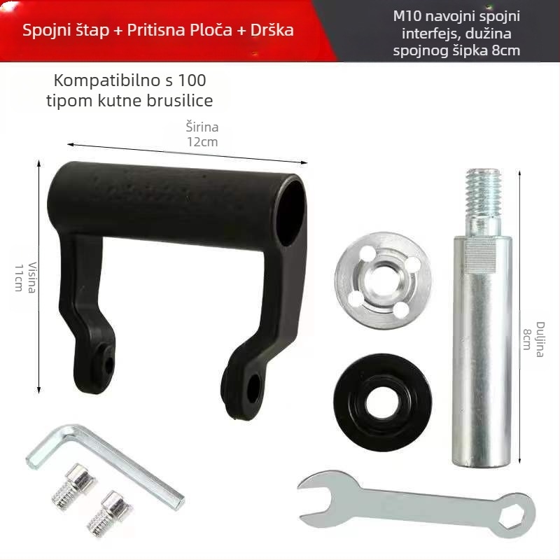 Shangren produžni štap za kutnu brusilicu, višenamjenski konektor, željezna konstrukcija