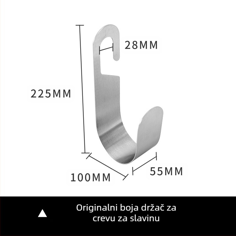 Kovana željezna polica za vodovodne cijevi, zidni navijač za crijevo i prostor za odlaganje za vrt, balkon i dvorište
