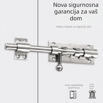 Brava za vrata tipa F od nehrđajućeg čelika s otvorom za ključ, model F type, fina završna obrada, moderni minimalistički stil