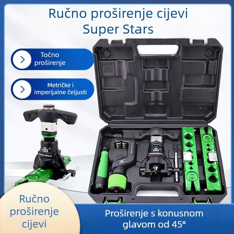 Električni dvostrano namjenski proširivač za bakrene cijevi (klima uređaji) – ekscentrik, 6-19 mm, serija Expander