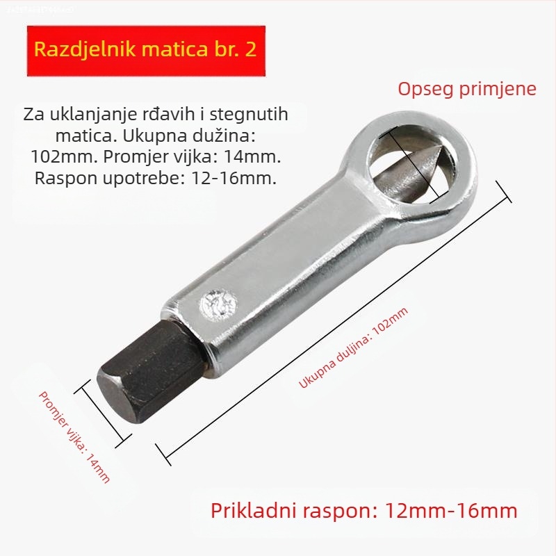 Razbijač matica i razdjelnik – alat za uklanjanje matica i vijaka, kućni auto popravak