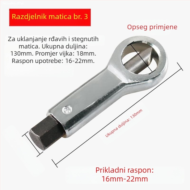 Razbijač matica i razdjelnik – alat za uklanjanje matica i vijaka, kućni auto popravak