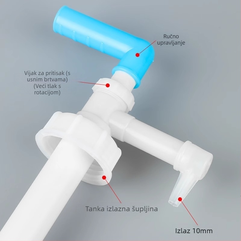 Ručna pumpa za tekućine sa usisnom cijevi; za razne tekućine (Brand: The First Force; Serija: Regular; Specifikacije: Regular)