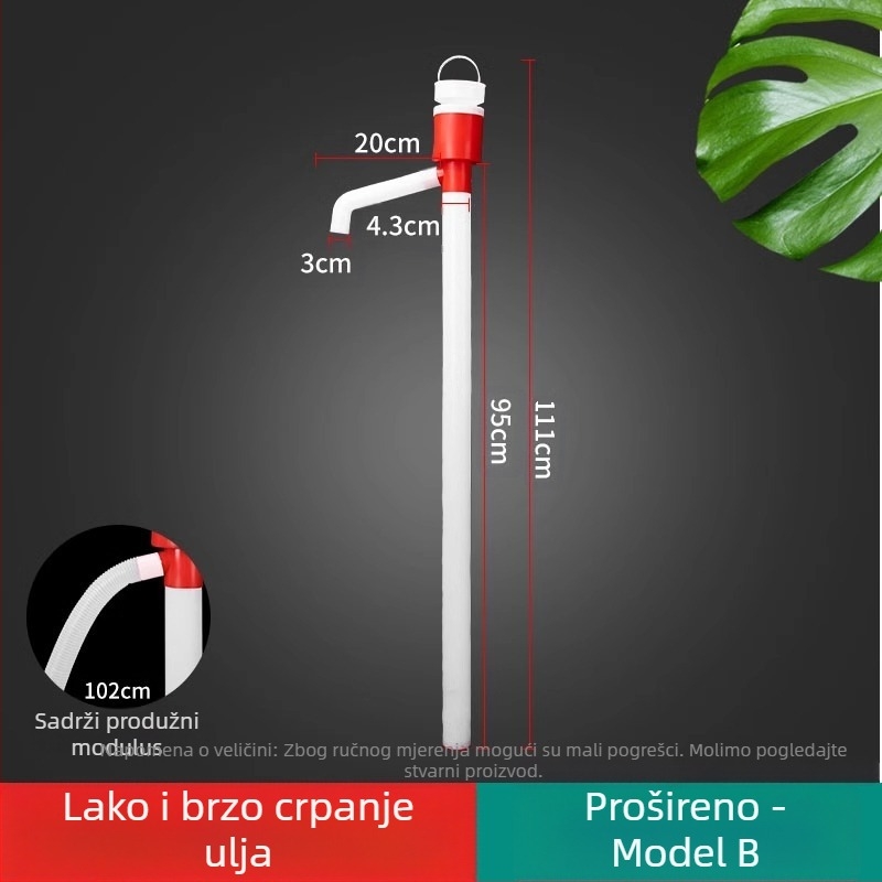Ručna pumpa za tekućine sa usisnom cijevi; za razne tekućine (Brand: The First Force; Serija: Regular; Specifikacije: Regular)