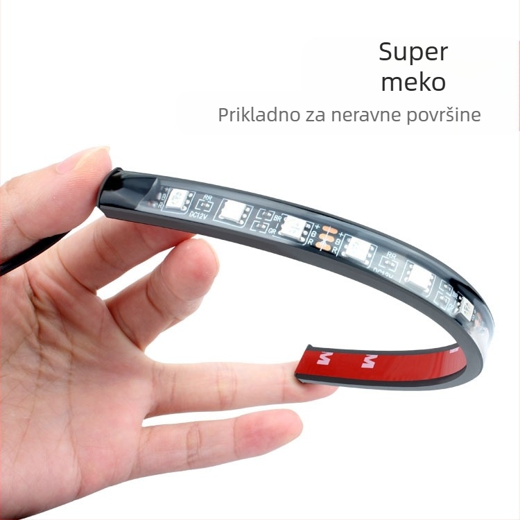 LED unutarnje ambijentalno svjetlo za automobil, 15 žarulja, 12V, 30W, 800 lm, vijek 50 000 h