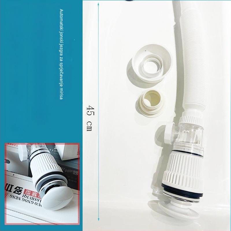 Flap tip odvodnje za umivaonik, S-oblik, model 2233 – univerzalni, moderni minimalistički dizajn