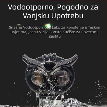 Motociklističko LED prednje svjetlo - novi tanki model sova, 12W, aluminijska konstrukcija, Liangmo Optoelectronics