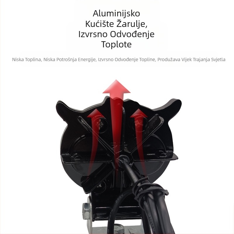 Motociklističko LED prednje svjetlo - novi tanki model sova, 12W, aluminijska konstrukcija, Liangmo Optoelectronics