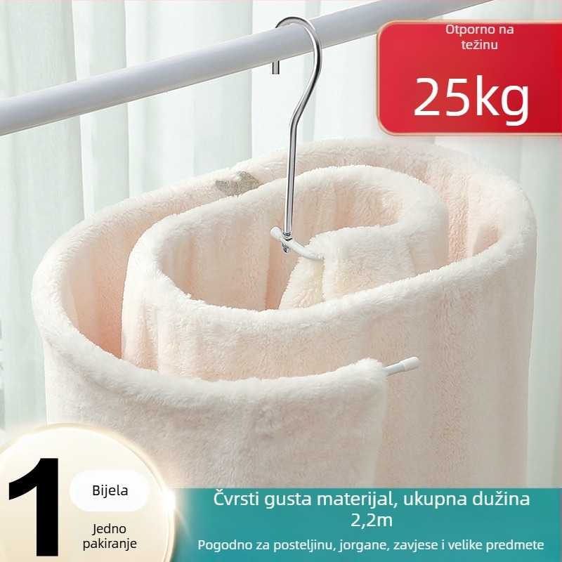 Vješalica za sušenje rublja, okrugli oblik s klipsama, željezna konstrukcija