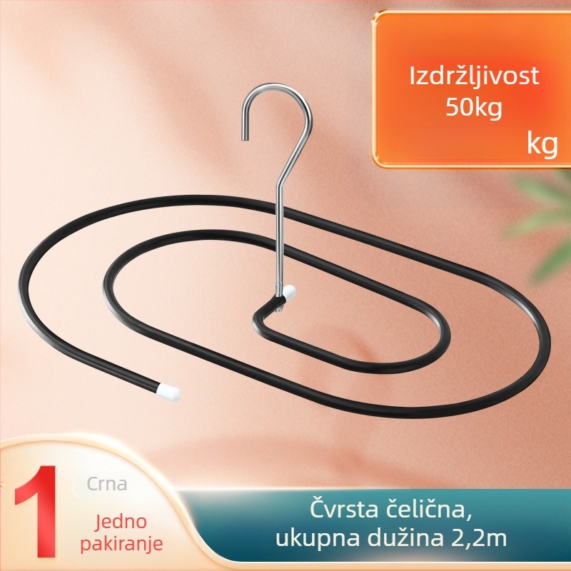 Vješalica za sušenje rublja, okrugli oblik s klipsama, željezna konstrukcija