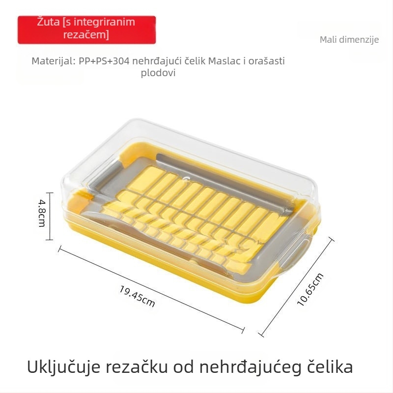 Kutija za rezanje maslaca s poklopcem – moderni minimalistički kuhinjski set, plastika, Vant, lansiranje 2022, mogućnost prilagodbe