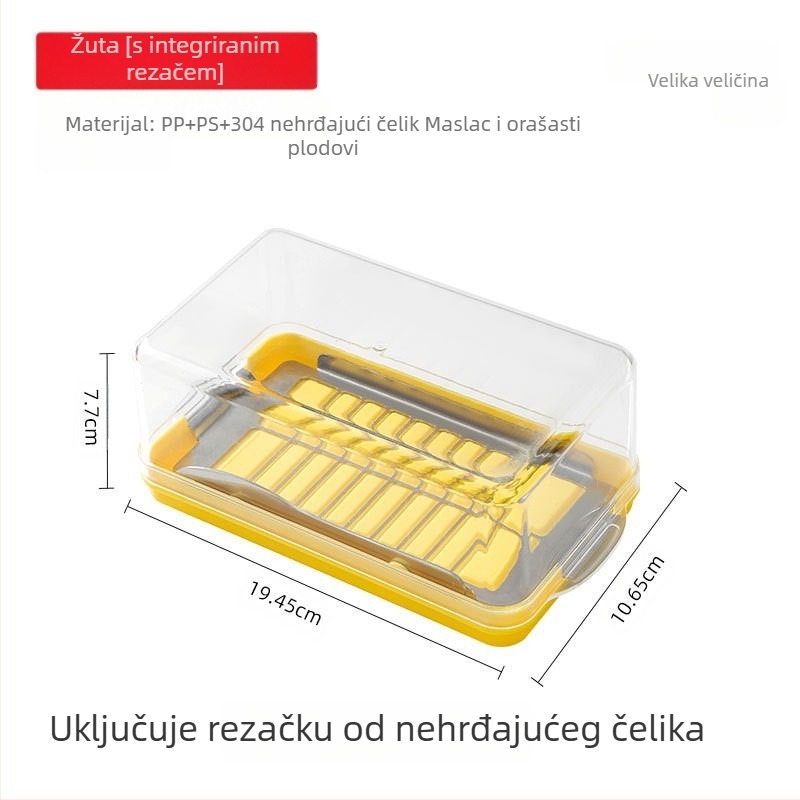 Kutija za rezanje maslaca s poklopcem – moderni minimalistički kuhinjski set, plastika, Vant, lansiranje 2022, mogućnost prilagodbe