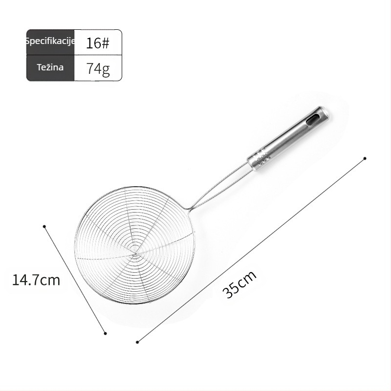 Hinsika nehrđajući čelik kuhača s nemagnetnom žičanom drškom