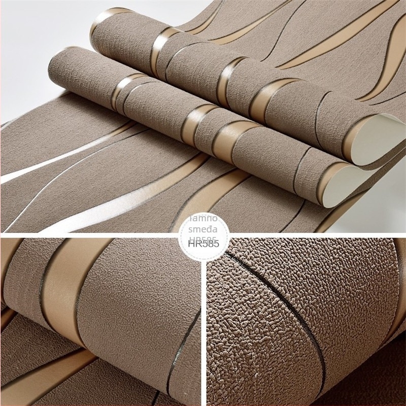 3D tapeta s vodnim valovima od netkaniog materijala – vodootporna, konkavno-udubljena tekstura, moderni minimalistički stil