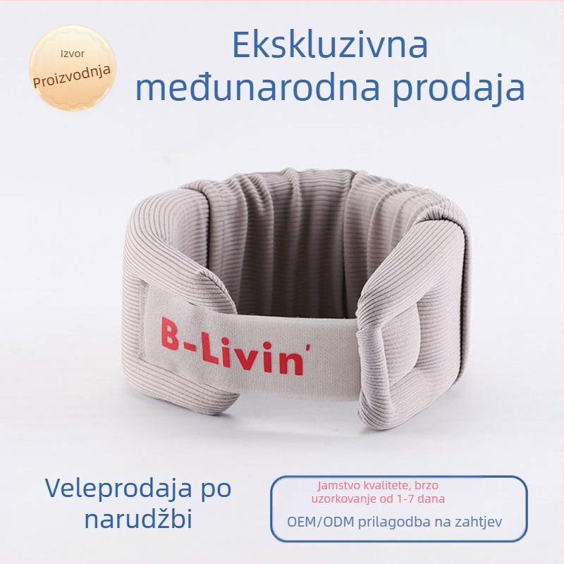 Ennas jastuk za podršku vrata od memorijske pjene, pravokutnog oblika, navlaka od 100% pamuka, za djecu, odrasle i starije osobe