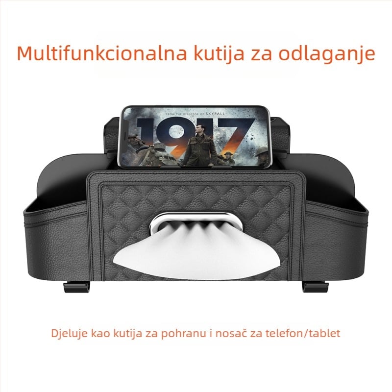 Kožna kutija za pohranu za stražnju stolicu, viseći nosač, vodootporno
